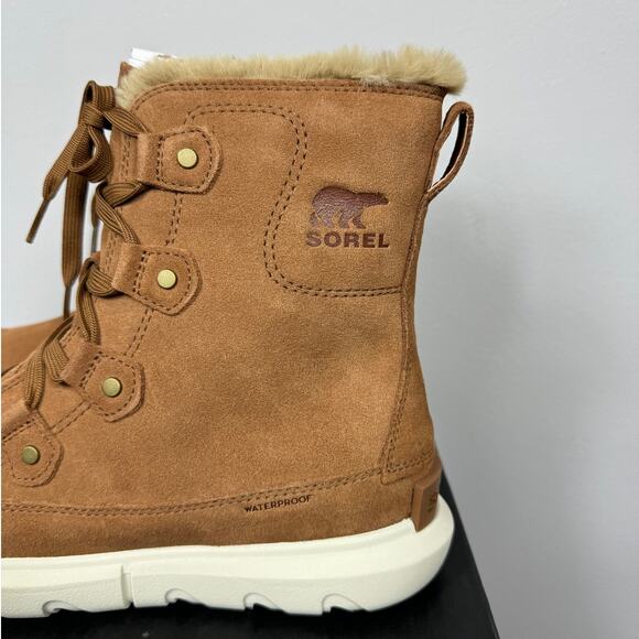 New Sorel Explorer Next Joan WP Boots Velvet Tan, Fawn Leather Women's Size 8.5 - Picture 8 of 9